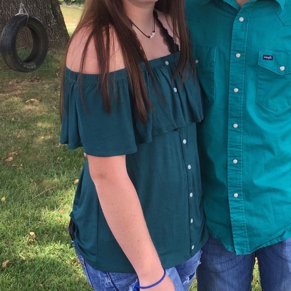 ✅Green/ Teal Blouse